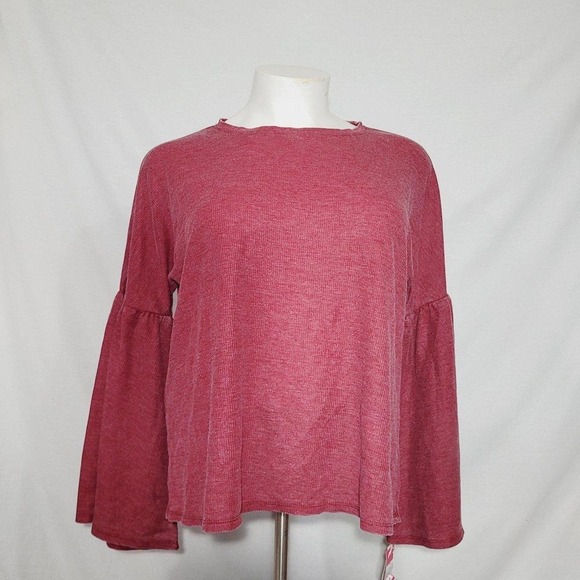 XL X-LARGE Xhilaration Pajama Bell Sleeve Shirt Scarlet Mystery RED NWT - Picture 4 of 7